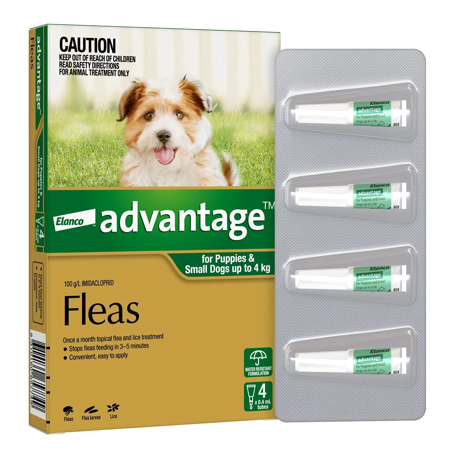 Advantage Flea Treatment for Puppies & Small Dogs 0-4kg