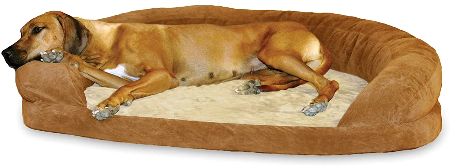 Orthopedic Dog Couch Bed - K&H Pet Products Ortho Bolster Sleeper Pet Bed